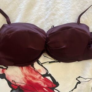 Agent Provocateur Dark Burgundy Bra sateen 36C